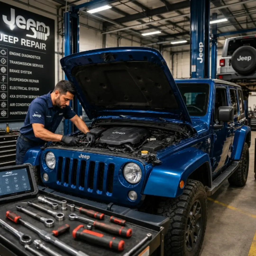 Jeep specialist workshop in Mussafah, Abu Dhabi